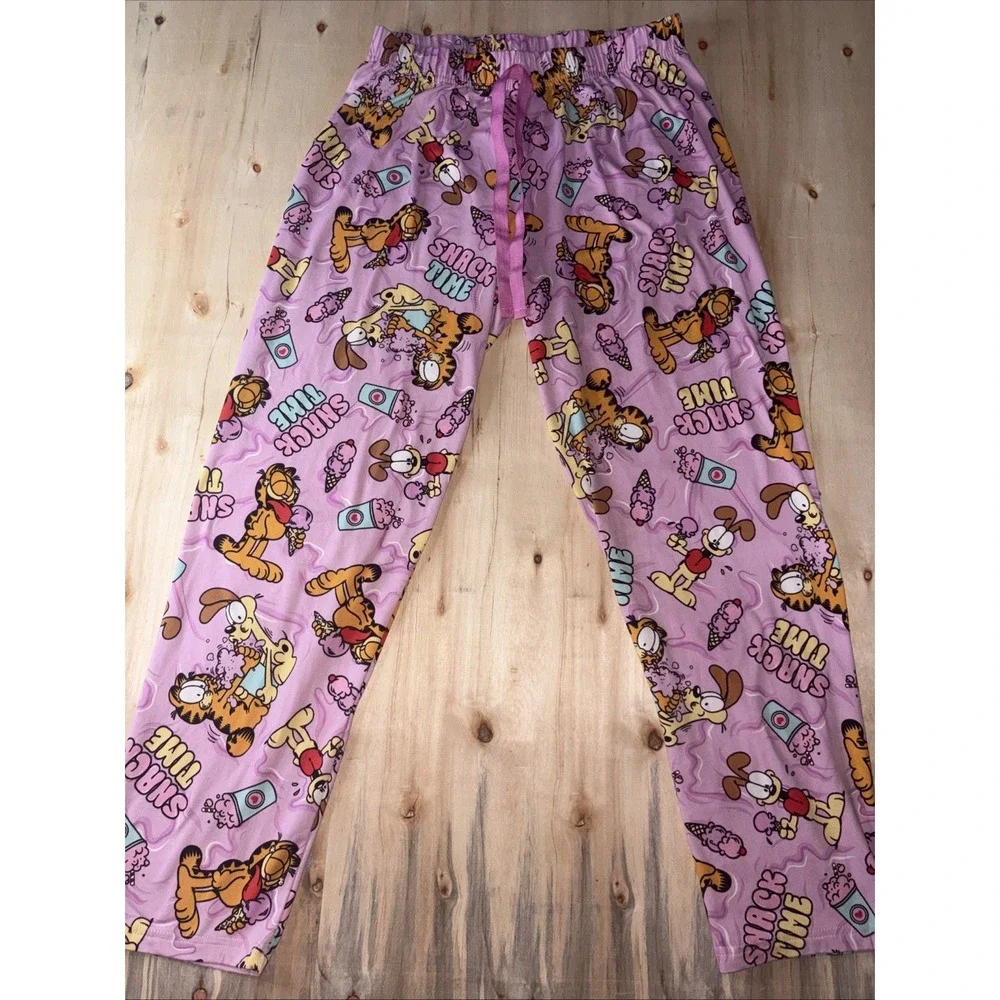 Garfield All Over Print Lounge Sleep Pants Pajama Bottoms Pockets Adult M Medium